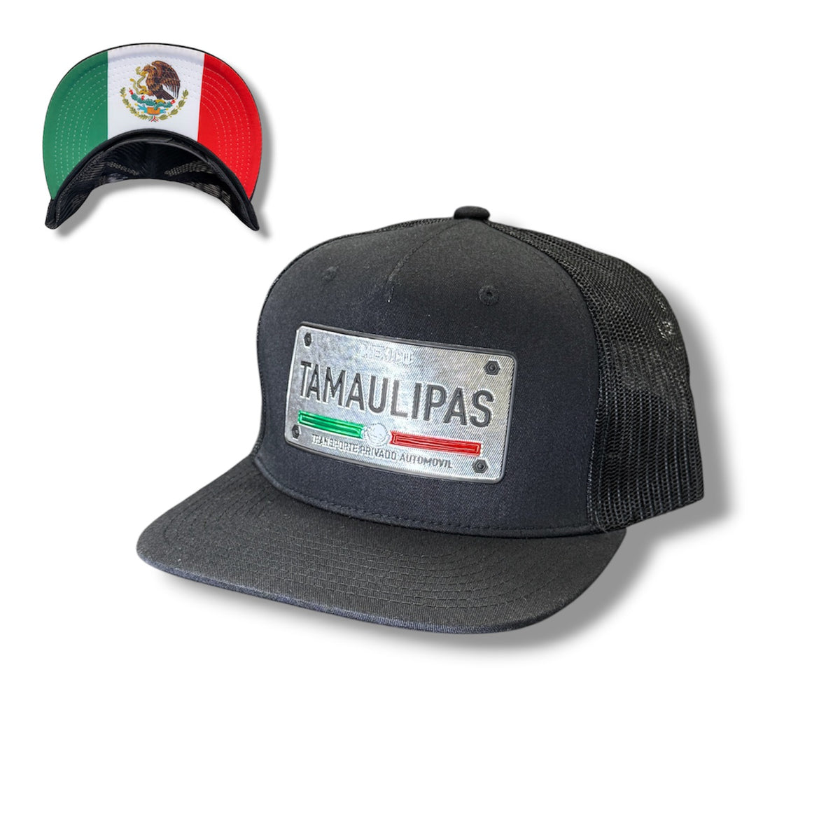 Silver Mexico License Plate Hat - Tamaulipas