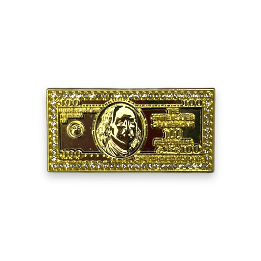 Gold Plated "100" Bill Pin