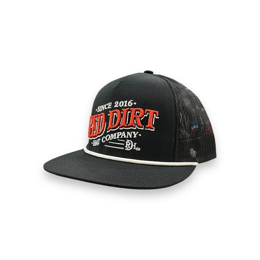 Red Dirt Hat Co. - Black Red Ripple Flat