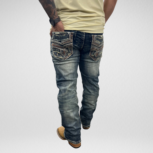 Men's Rock in L.A. Slim Straight Boot Denim (R-366)