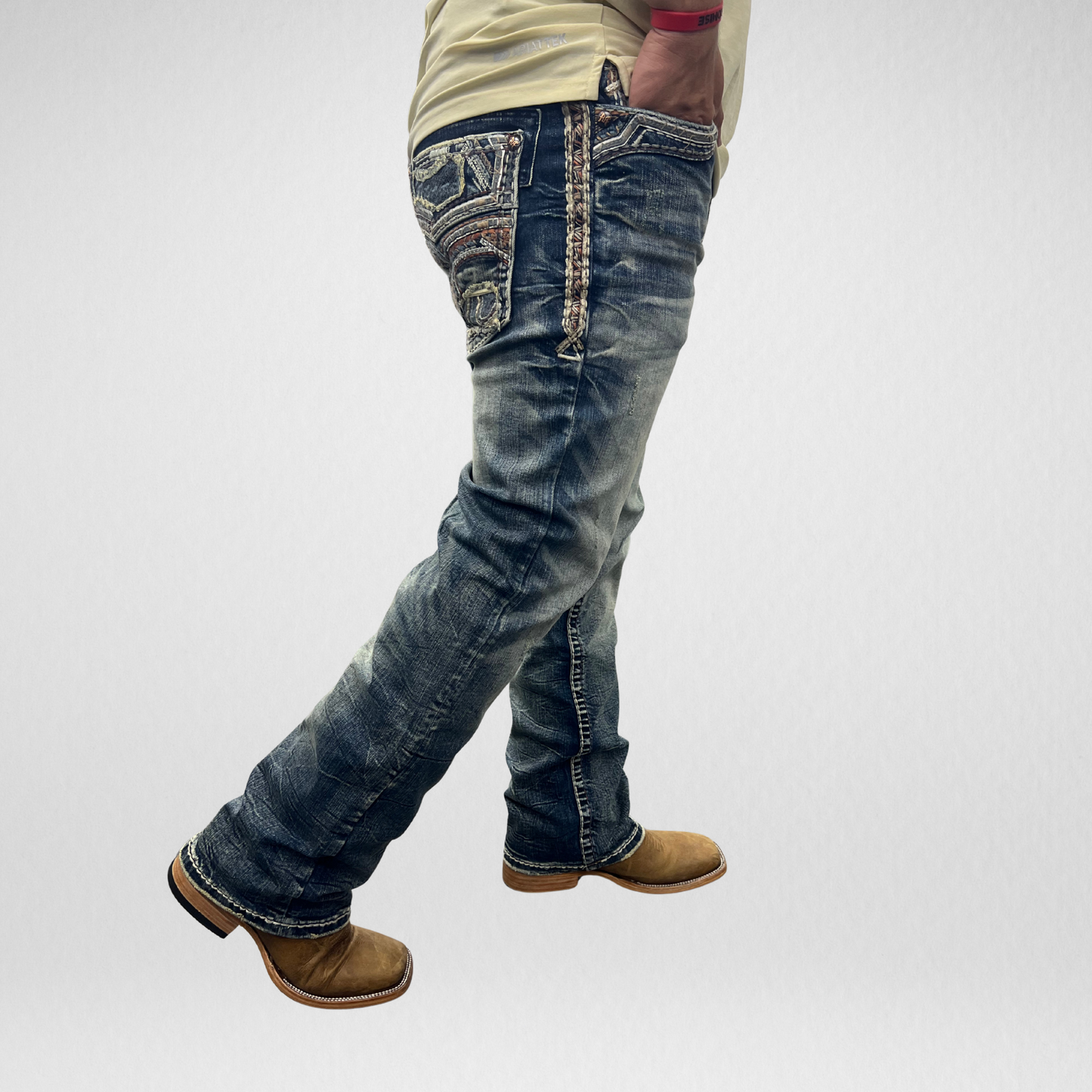 Men's Rock in L.A. Slim Straight Boot Denim (R-366)