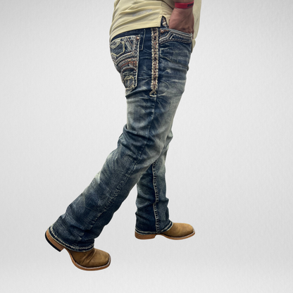 Men's Rock in L.A. Slim Straight Boot Denim (R-366)