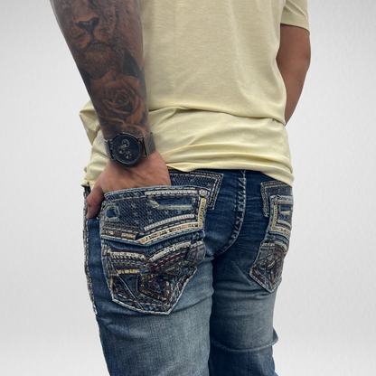 Men's Rock in L.A. Slim Straight Boot Denim (R-374)