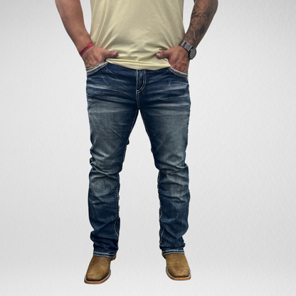 Men's Rock in L.A. Slim Straight Boot Denim (R-374)