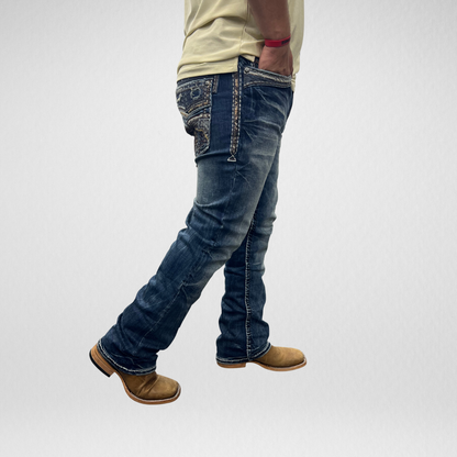 Men's Rock in L.A. Slim Straight Boot Denim (R-374)
