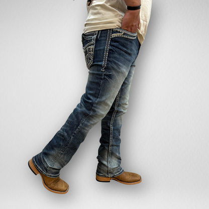 Men's Rock in L.A. Slim Straight Boot Denim (R-378)