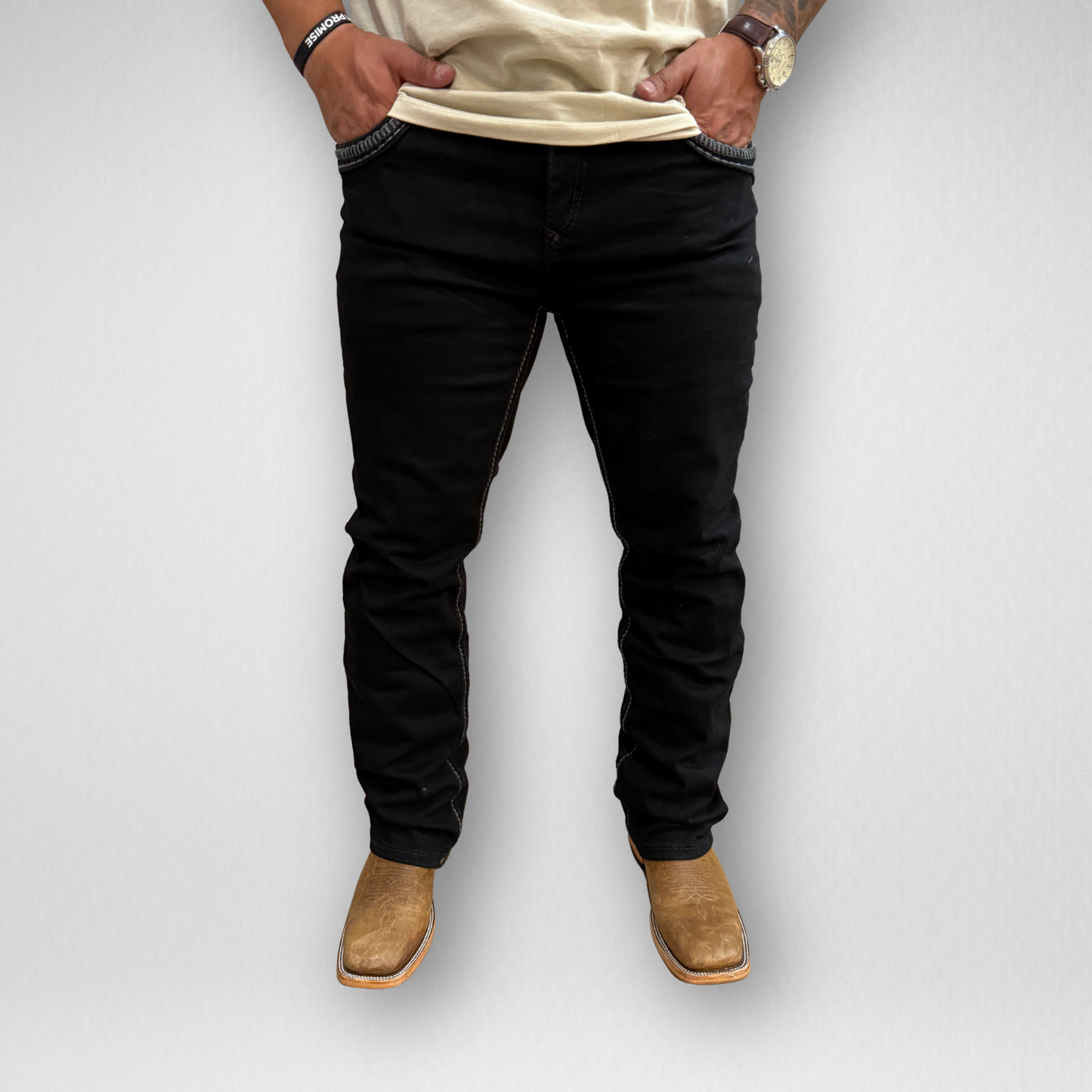 Men's Rock in L.A. Slim Straight Boot Denim (R-385)