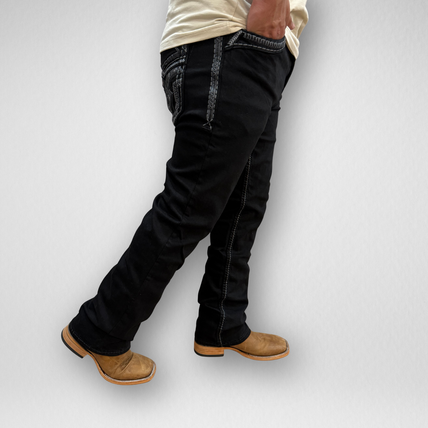 Men's Rock in L.A. Slim Straight Boot Denim (R-385)