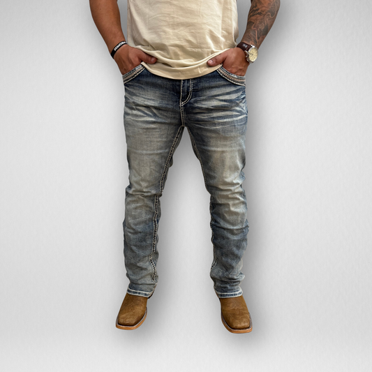 Men's Rock in L.A. Slim Straight Boot Denim (R-386)