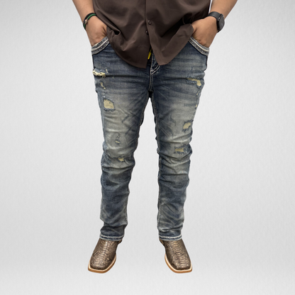 Men's Rock in L.A. Slim Straight Boot Denim (R-390)