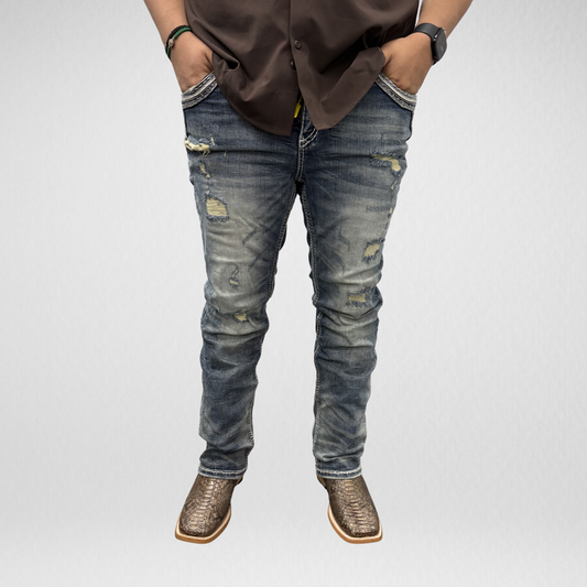 Men's Rock in L.A. Slim Straight Boot Denim (R-390)