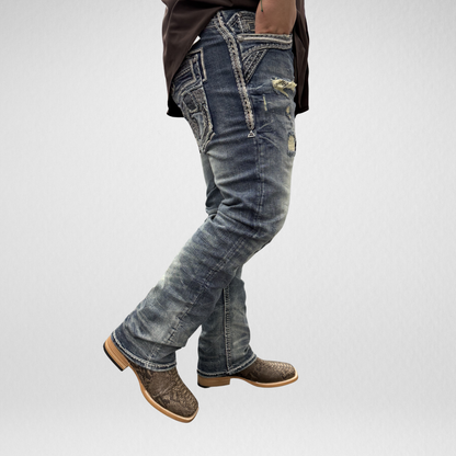 Men's Rock in L.A. Slim Straight Boot Denim (R-390)
