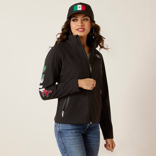 Women’s Ariat Team Logo Softshell Jacket - Mexico Black