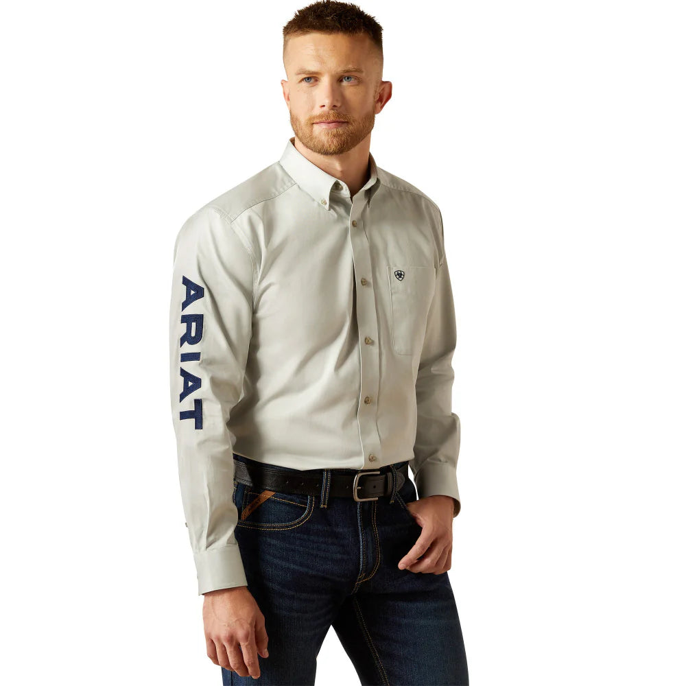 Ariat Team Logo Twill Shirt - Silver/Navy