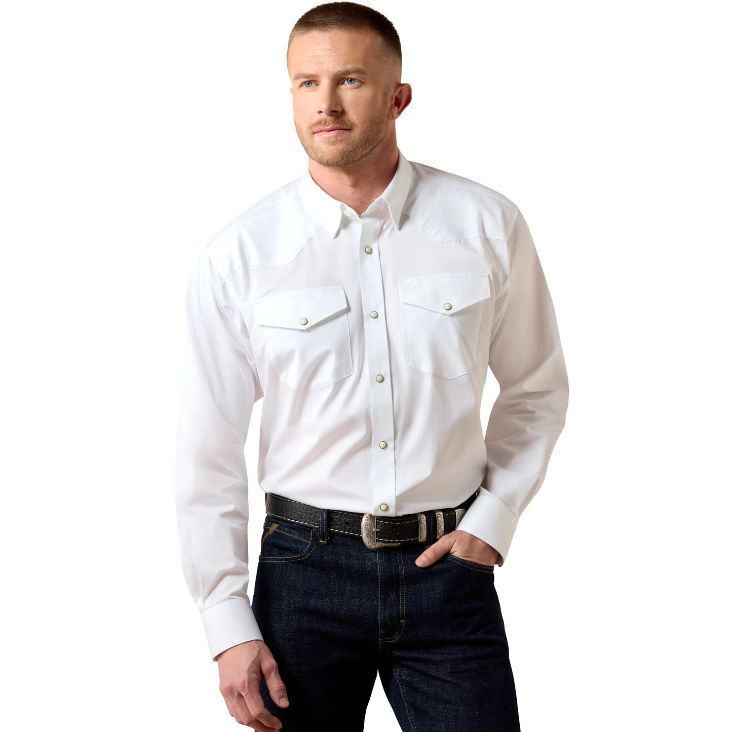 Ariat Lightweight Twill Snap Shirt - White