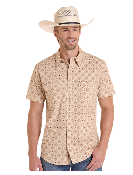 Rock&Roll RR Aztec Printed SS - Brown