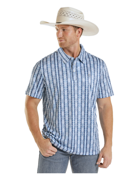 Panhandle Slim SS Polo Snap - Blue