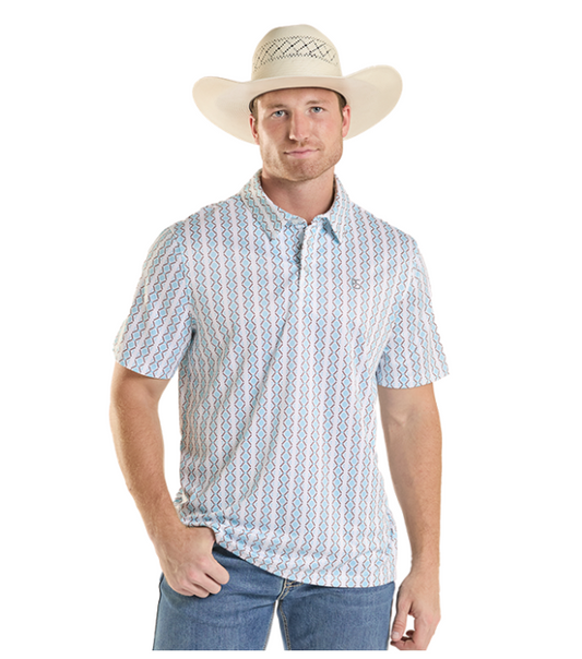Panhandle Slim SS Polo Snap - Turquoise