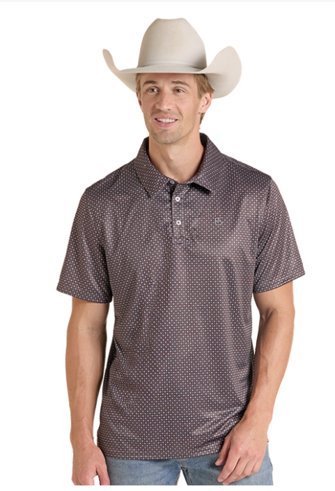 Panhandle Slim Men's Polo Button - Brown