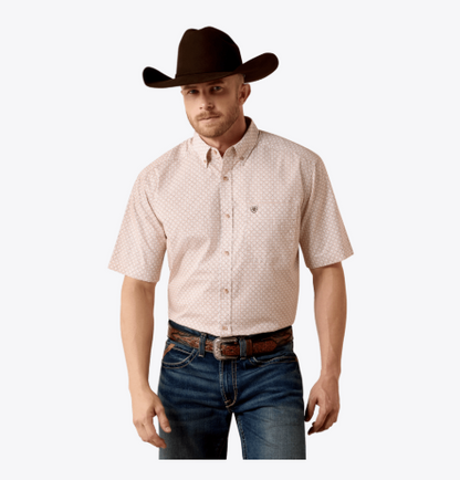 Ariat NELS S/S Shirt - ALMOND OIL GEO PRINT