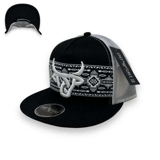 Lost Calf Hat - Shima Black/White Flat