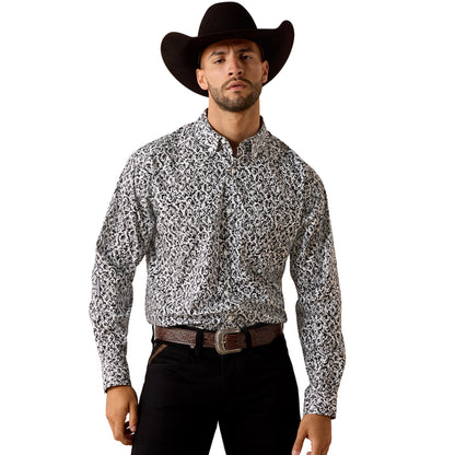 Ariat Team Janson L/S Shirt - White/Grey