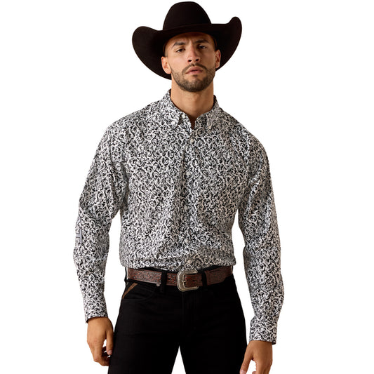 Ariat Team Janson L/S Shirt - White/Grey