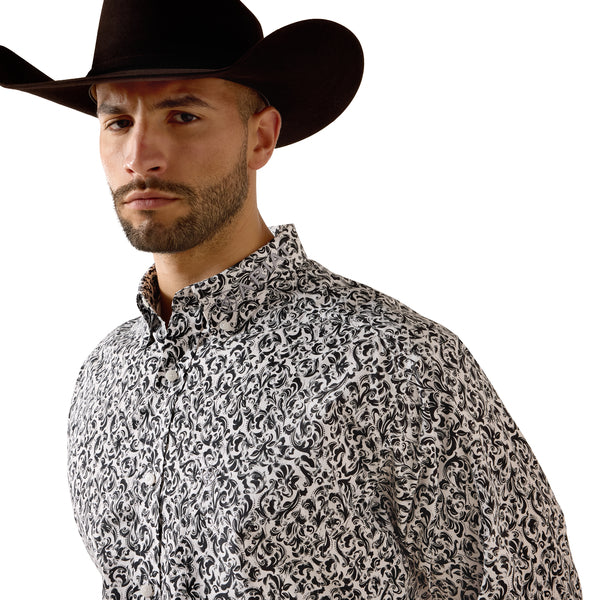 Ariat Team Janson L/S Shirt - White/Grey