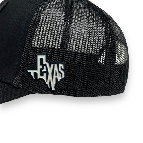 Texas Silhouette Black/White Hat Pin