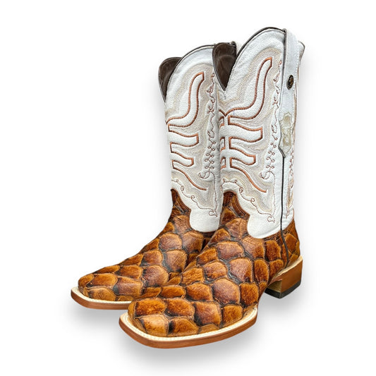 Tanner Mark Boots - Fish Print Cognac Matte