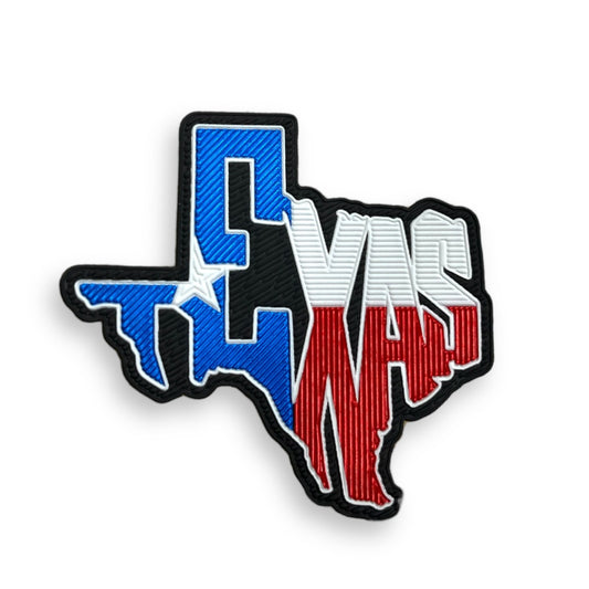 3D Texas Silhouette Color Sticker