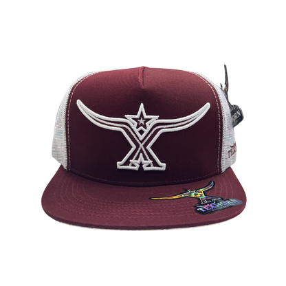 TexHorn Hat - Maroon w/White