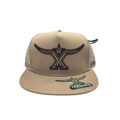 TexHorn Hat - Tan w/Brown