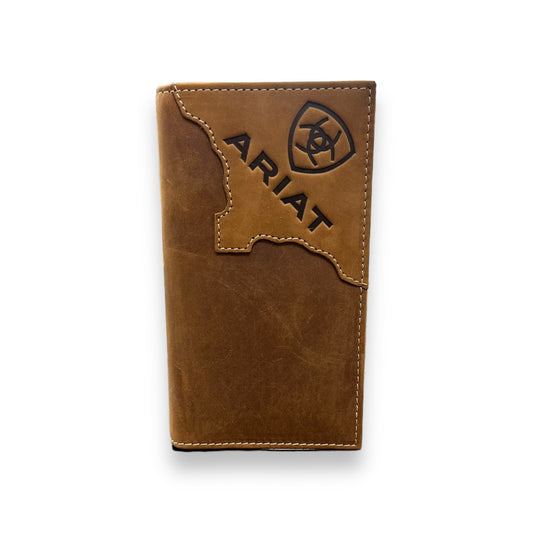 Men's Rodeo Wallet/Checkbook Cover - Two Tone Leather