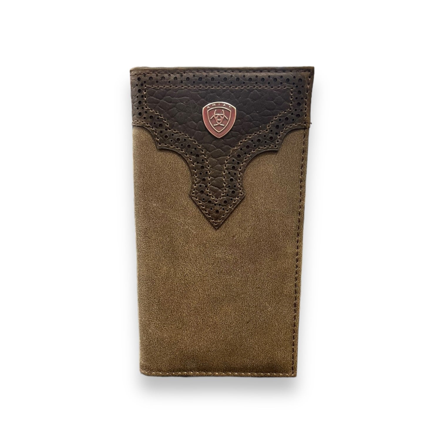 Men's Rodeo Wallet/Checkbook Cover - Two Tone Metal Shield Logo ...