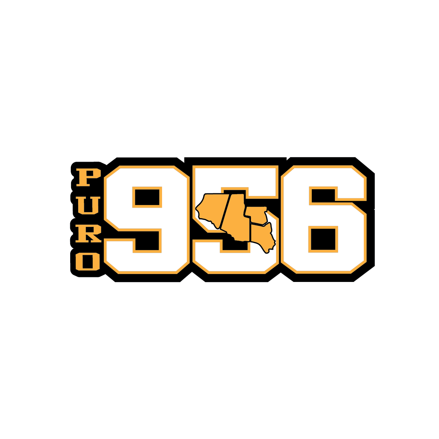 PURO 956 County Gold BK/WH Sticker