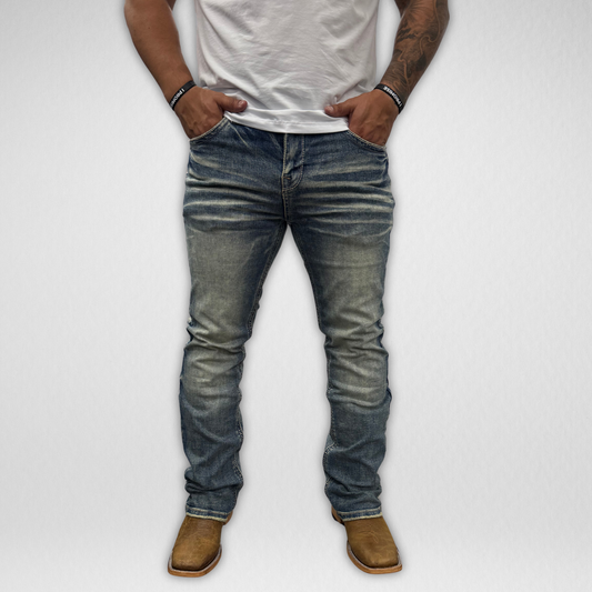 Men's Western Blue Classic Modern Boot Denim (W-461)