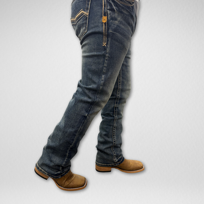 Men's Western Blue Classic Modern Boot Denim (W-464)