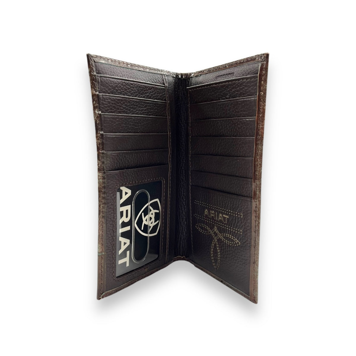 Ariat Rodeo Checkbook Wallet Men's Ariat Rodeo Wallet/Checkbook Cover - Turquoise Aztec Print Outli ...