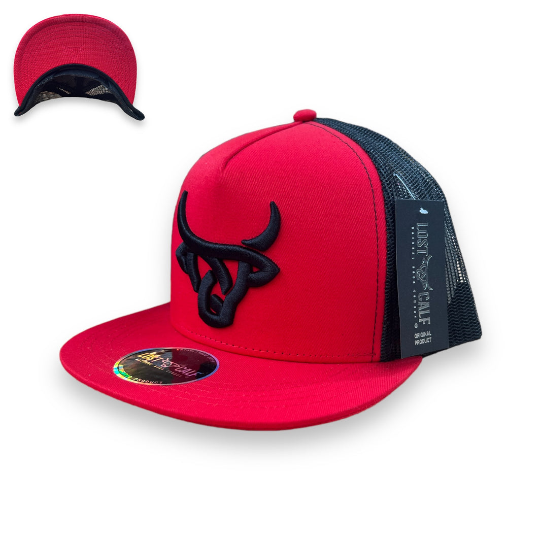 LOST CALF Logo 3D Stitch noir et rouge - Casquette - Taille unique - X-Large, rouge, taille unique XL, Rouge, Taille unique (très grand LOST CALF Logo 3D Stitch noir et rouge - Casquette - Taille unique - X-Large, rouge, taille unique XL, Rouge, Taille unique (très grand