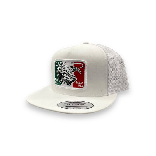 Lazy J Hat - White/White Mexico Elevation Patch