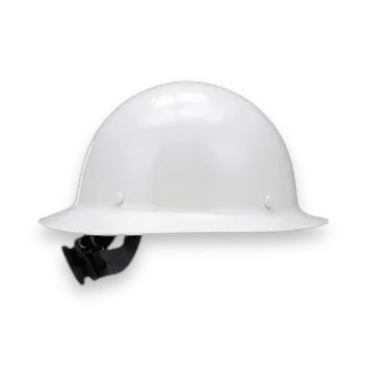 MSA Fiberglass Hard Hat - White Full Brim