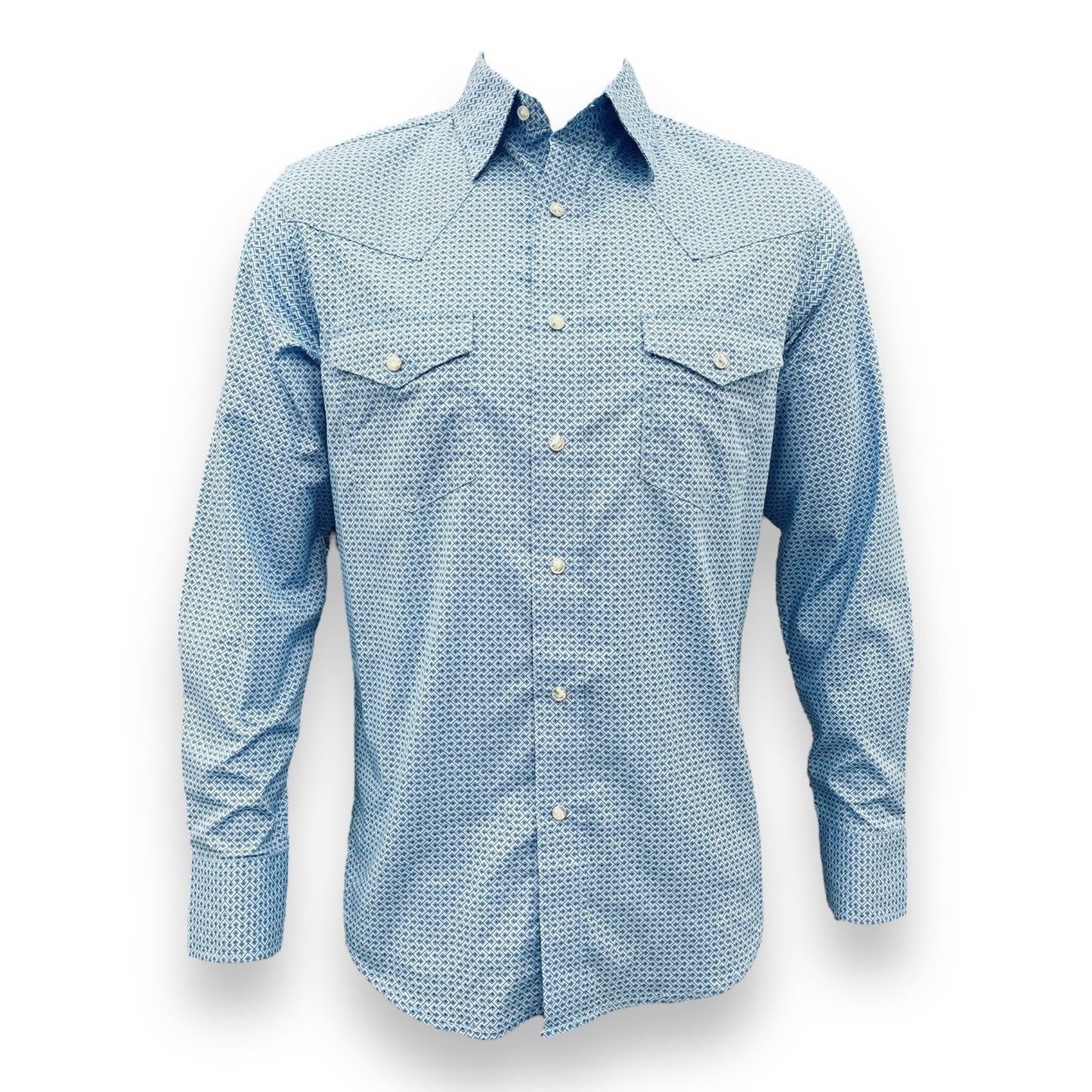 Wrangler 20X Stretch Classic Long Sleeve Shirt - Light Blue