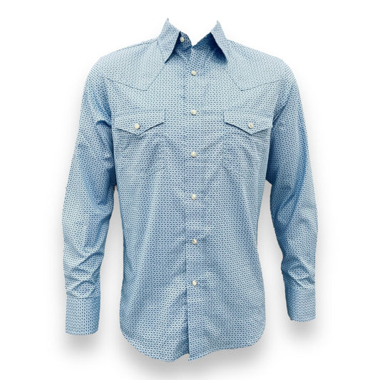 Wrangler 20X Stretch Classic Long Sleeve Shirt - Light Blue