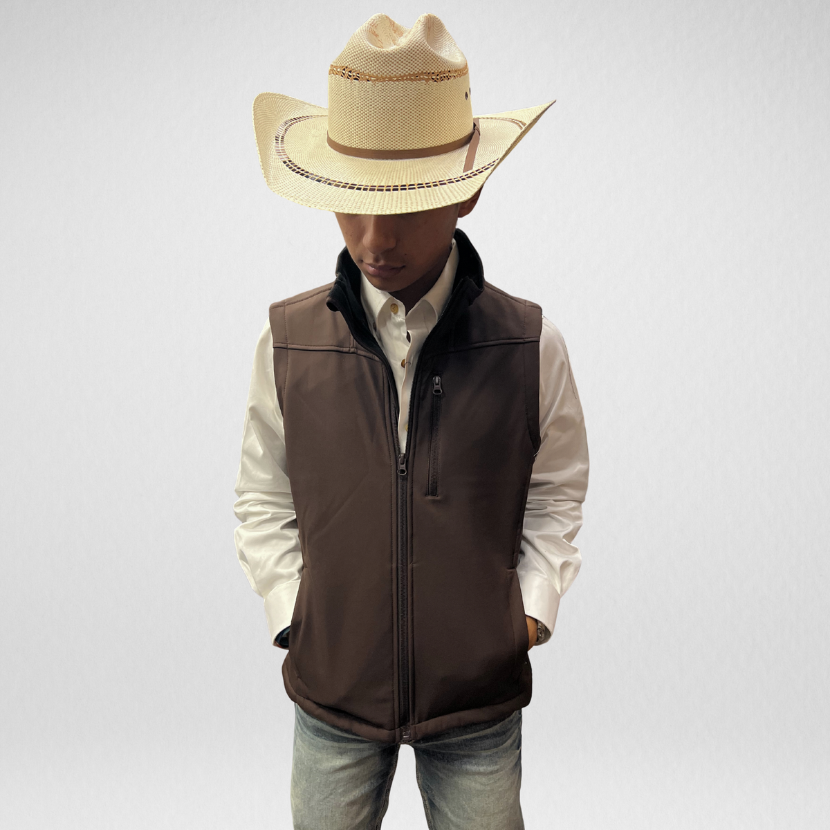 Youth APS Softshell Vest - Chocolate