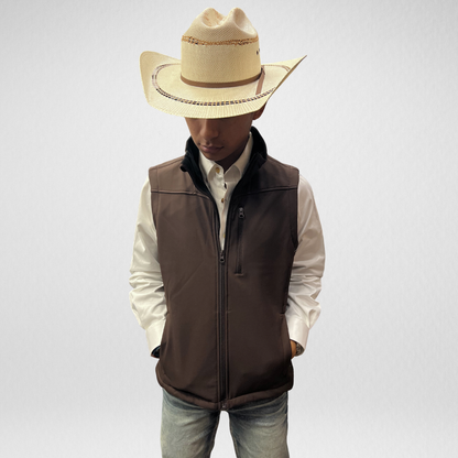 Youth APS Softshell Vest - Chocolate