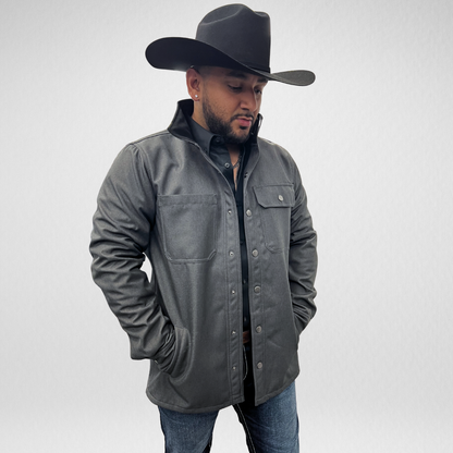 Men's APS Softshell Snap Jacket - Grey