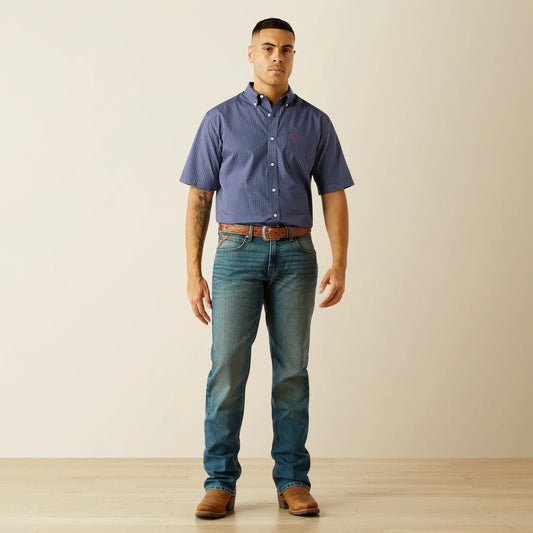 Ariat WF Davis S/S Shirt - Dark Blue