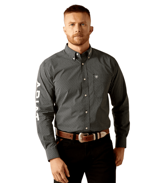 Ariat Team Twill Fowler L/S Shirt - Black/White