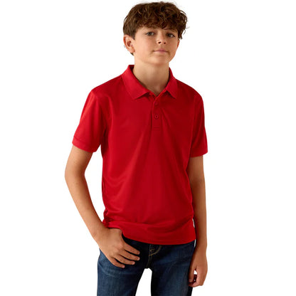 Ariat Youth Tek Polo - Scarlet